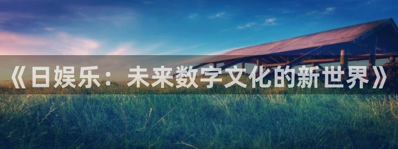 赢彩网登录注册：《日娱乐：未来数字文化的新世界》